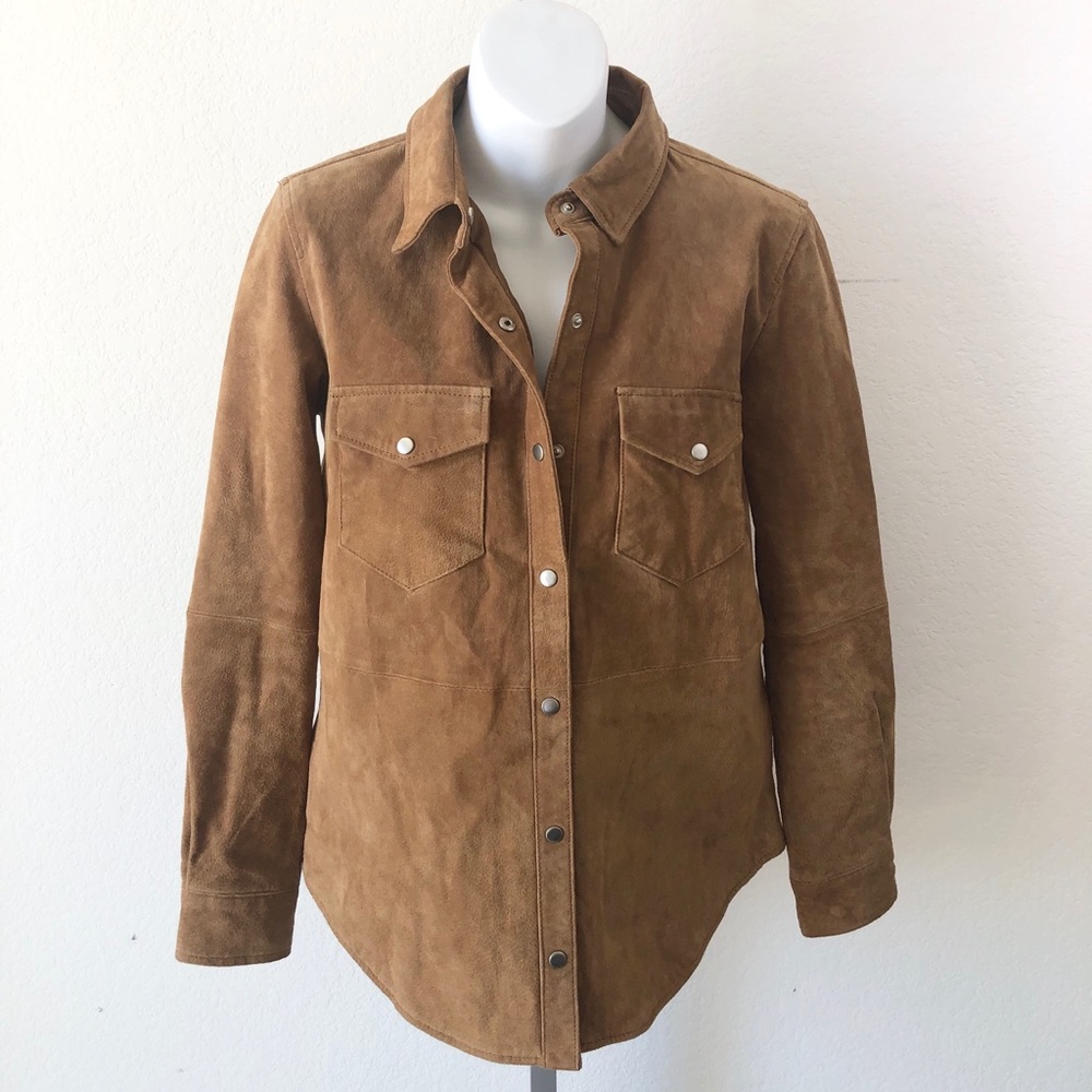 Forever 21 Pigskin Leather Button Down Collar